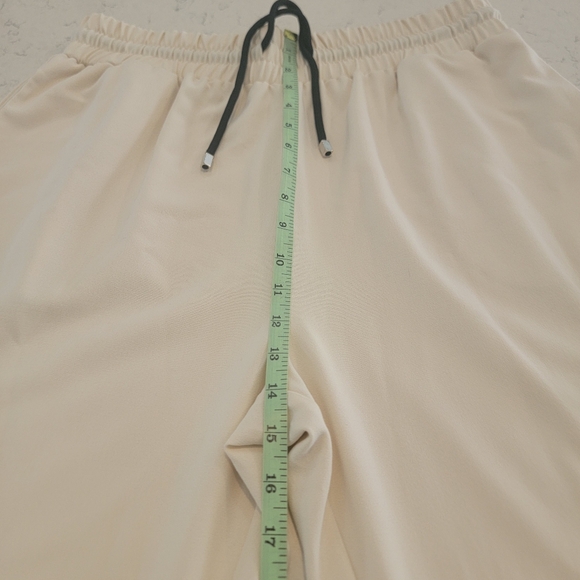 Zara Men's cream with black details draw string cuffed jogger pants size XL - Picture 11 of 16